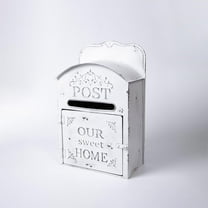 Wall Mount Mailbox for House Outside - Vintage Decorative Mailboxes for Outside Use, Rustic Door Mail Box for Porch Entryway, Home Decor