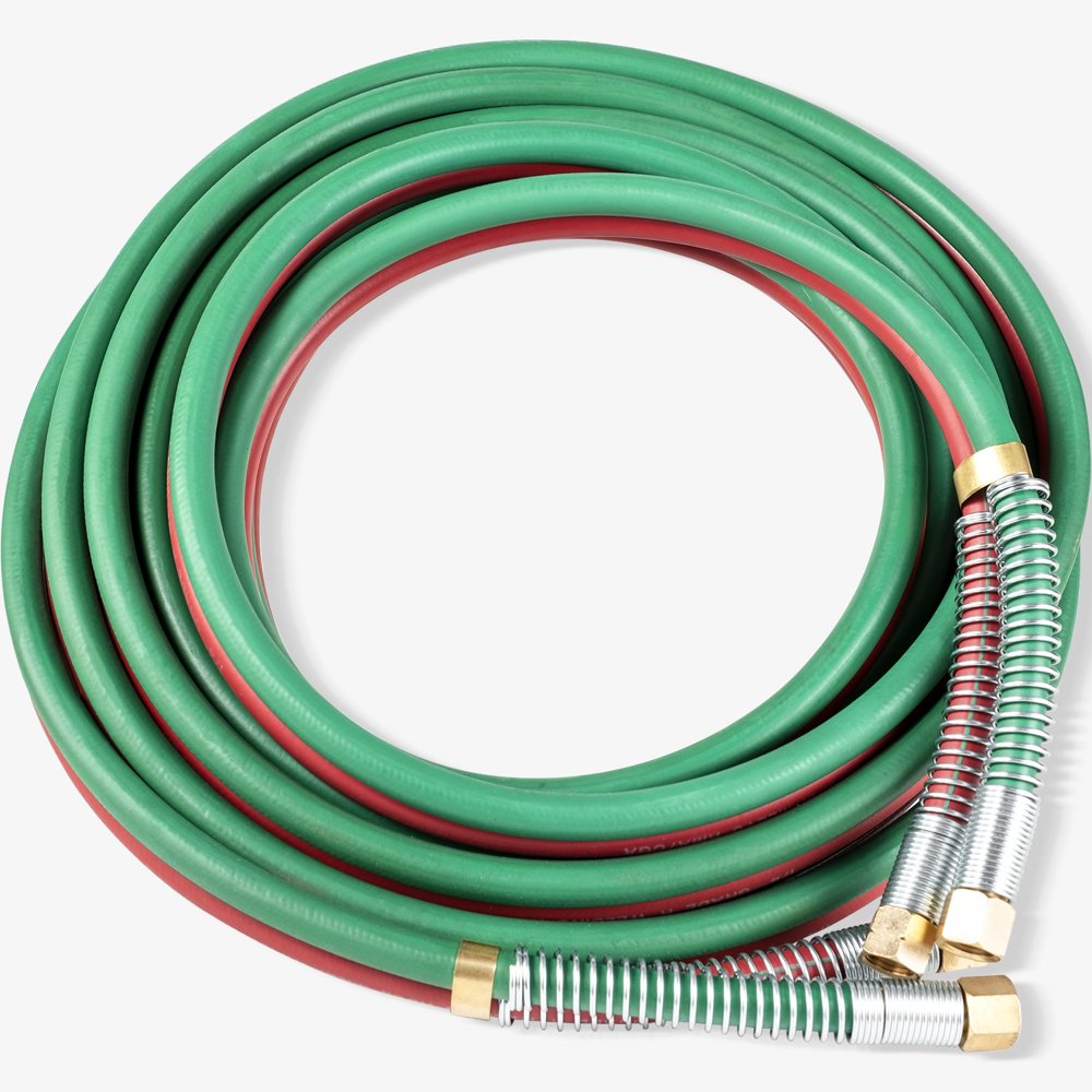 SPARC 25ft 1/4" B Fittings Oxy Acetylene Grade T Welding Hose w/ Strain