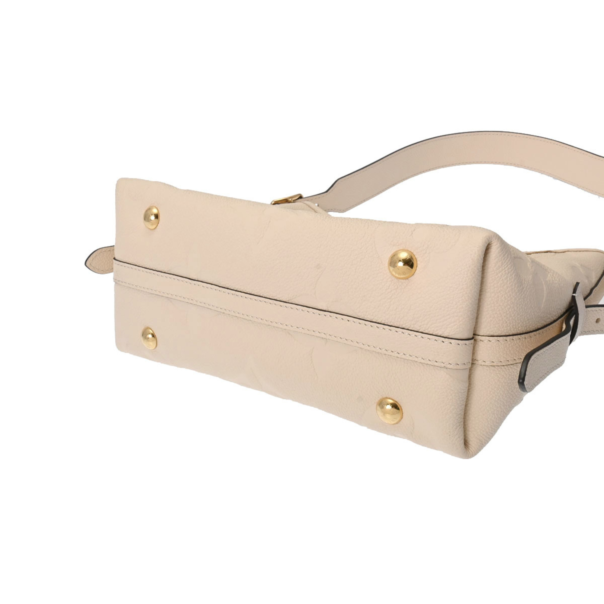 Pre-Owned LOUIS VUITTON Monogram Empreinte Carryall Zip PM Crème