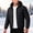 Black, variant on Mens Lightweight Packable Quilted Jacket Hooded Padded Coat Insulated Thermal Winter Jackets for Running Travel Mountaineering