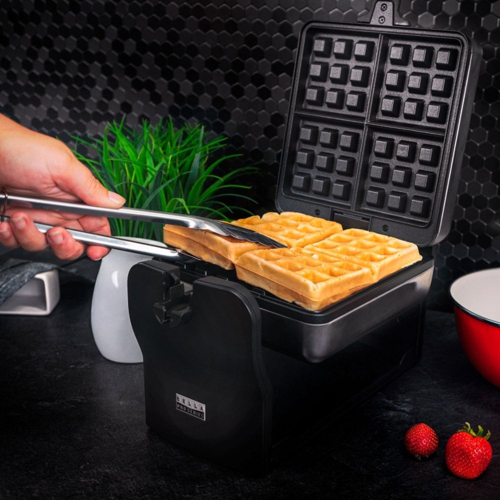 Bella - Pro Series Belgian Flip Waffle Maker - Stainless Steel