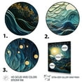 thumbnail image 3 of Designart "Blue Yellow Ocean Rhapsody II" Nautical & Beach Floater Framed Canvas Print, 3 of 7