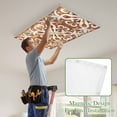 thumbnail image 4 of Burnt Orange Retro Magnetic Fluorescent Light Covers for Ceiling Lights 2x4Ft, Ethnic Flowers Impressionist Art Office Classroom Kitchen Drop Ceiling Light Covers Lighting Filters Shade Panel 3 Packs, 4 of 9