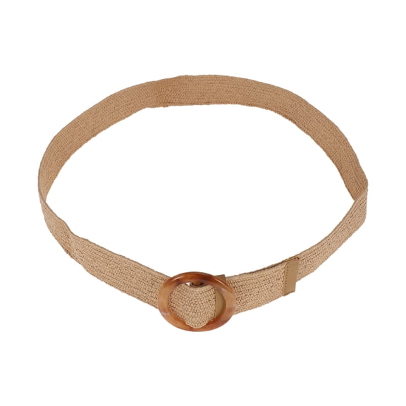 Unique Bargains 1 Pc Adjustable Waist Belt Braided Design Waist Cord Beige