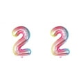 thumbnail image 1 of Bewildely Globos digitales esférica de cumpleaños Fácil de inflar Suministros para fiestas Decoración de compromiso Adorno maravilloso gradiente rampa de gradiente2 2piezas Bewildely CBP381774, 1 of 5