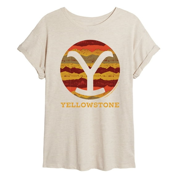 Yellowstone - Ranch Pattern Y Brand Fill - Women's Oversized T-Shirt