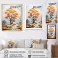 thumbnail image 4 of Designart "Warm Orange Maple Panorama" Tree Maple Floater Framed Canvas Wall Art, 4 of 5
