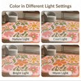 thumbnail image 7 of ODIKA 2'x3' Warm Earthy Tones Floral Harmony Washable Doormat Retro Botanical Design for Vibrant Spaces for Entryway, Kitchen, Laundry Room, Non-Slip, Low Pile, 7 of 7