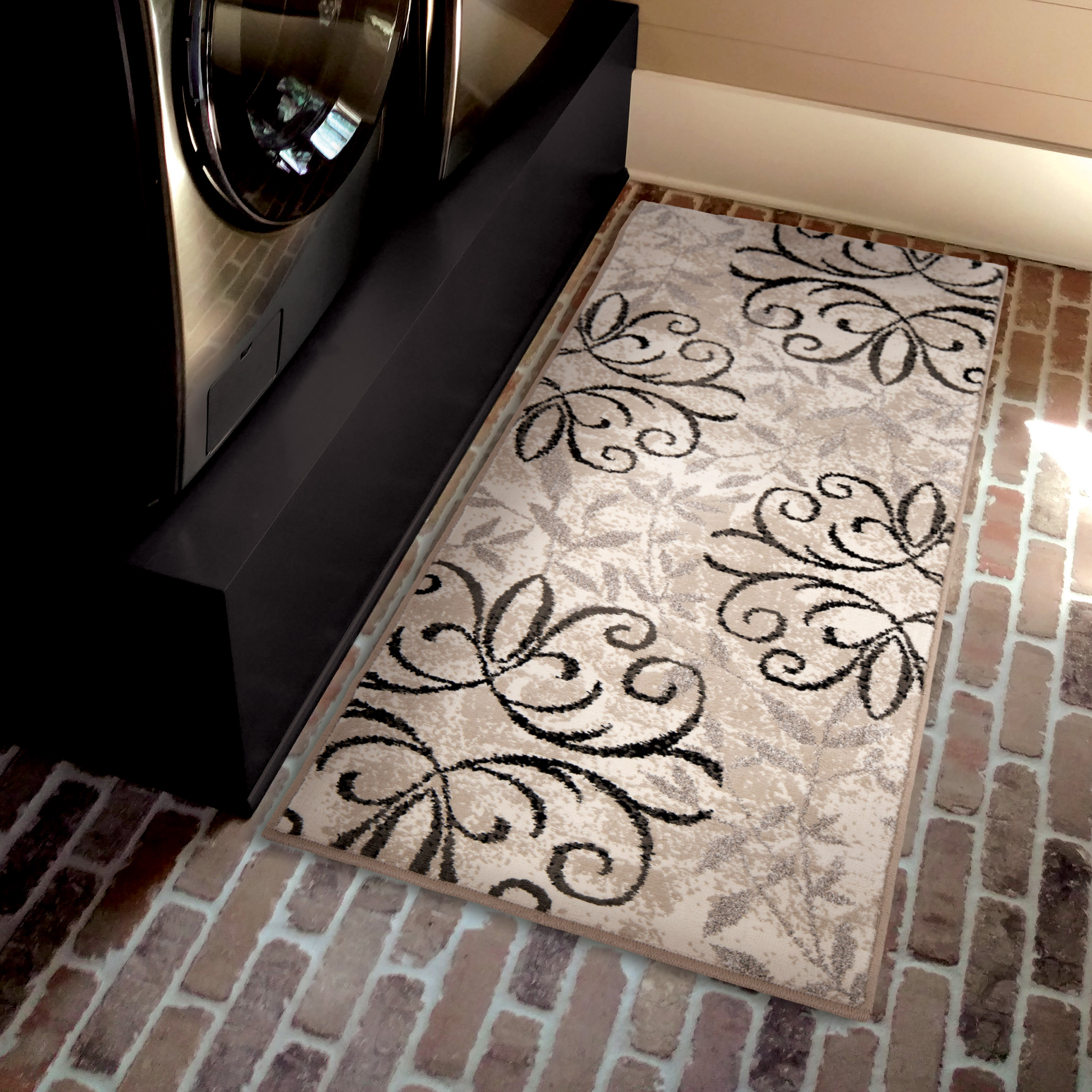Better Homes & Gardens Iron Fleur Area Rug, Off-White, 1'11" x 7'5" - image 9 of 9