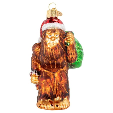 Old World Christmas Ornaments Santa Sasquatch Glass Blown Ornaments for Christmas Tree