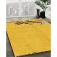 thumbnail image 2 of Ahgly Company Indoor Rectangle Abstract Yellow Abstract Area Rugs, 4' x 6', 2 of 6