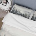 thumbnail image 4 of Grey Misty Morning Forest Horizon - Duvet Cover Set, 4 of 5