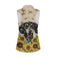 thumbnail image 2 of Whosucclay Sunflower Dachshund Golf Shirts Sleeveless Golf Tennis Shirts for Ladies, Casual Stretchy for Indoor Sports Running, 2 of 7