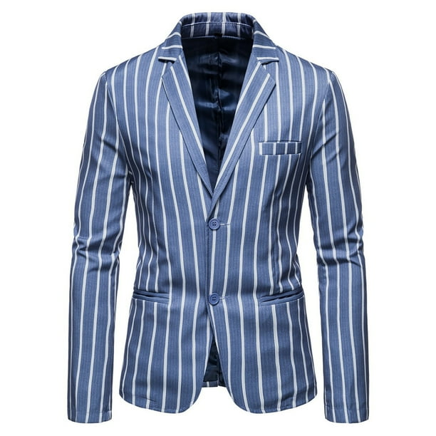 Sonducket Chaqueta de traje de botones de estilo clásico azul Chaquetas de traje de botones ajustadas y elegantes Abrigos de traje Chaquetas de traje, americanas y abrigos deportivos azul 3XL