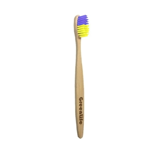 Cepillo Dental Doble Color .Sport Collection Cepillo Dental Ecológico Cerda Regular Mango de Bambú Doble Color