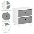 thumbnail image 3 of mDesign 2-Drawer Fabric Dresser Storage Organization Chest Unit - White/Gray, 3 of 4