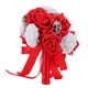 thumbnail image 3 of Ramo de novia PE Flores artificiales Ramo para boda Escenario Oficina Decoración del hogar Rojo brillante, 3 of 10