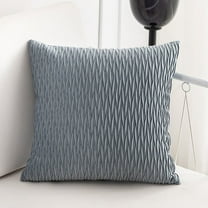 XmhyTop 45*45cm Silver and Blue Velvet Throw Pillow, 1 Pc PP Cotton Filled Accent Pillow for Couch, Living Room & Bedroom, Elegant Home Decor