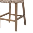 thumbnail image 6 of bali & pari Enver Bohemian Gray Kubu Rattan and Mahogany Wood Counter Stool, 6 of 10