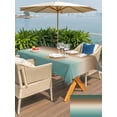 thumbnail image 5 of Outdoor Tablecloth with Umbrella Hole for Patio/Picnic/Party/Camping, Green Brown Ombre Waterproof Table Cloth Rectangle Table Cover Washable, Modern Gradient Abstract Art (54"x 80"), 5 of 8