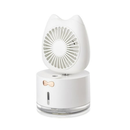 

3-in-1 Cool Mist Humidifier With Fan Night Light Function Small Humidifiers Whisper-Quiet Operation Desk Humidifiers for Home Bedroom Car Office