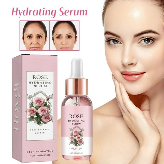SDJMa Rose Face Serum -Deep Hydration, Anti-Aging, Glowing Skin, Provokes Sensations, Detoxifies, Conditioning, Soothing Regenerates - Natural Ingredients, Cruelty Free For All Skin Types