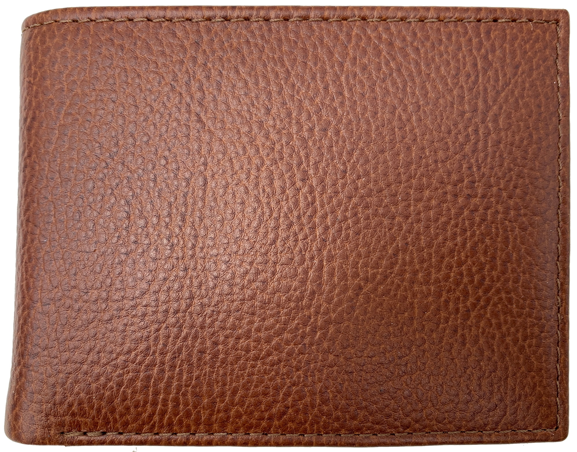 George Men's Milled Genuine Leather Bifold Wallet with Wing Sepia, RFID Protected, Men Ages 16 to 99