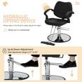 thumbnail image 5 of CL.HPAHKL Barber Chair Hair Salon Chair, Heavy Duty Hydraulic Pump Shampoo Chair, 360° Rotation, Height Adjustable Hair Stylist Chair, Black, 5 of 7