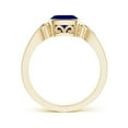 thumbnail image 2 of ANGARA Natural 1 Ct Vintage Style Cushion Sapphire Solitaire Ring in 14K Yellow Gold for Women (Size-6mm) | September Birthstone, Anniversary, Jewelry Gift for Women | Natural Blue Sapphire Ring, 2 of 10