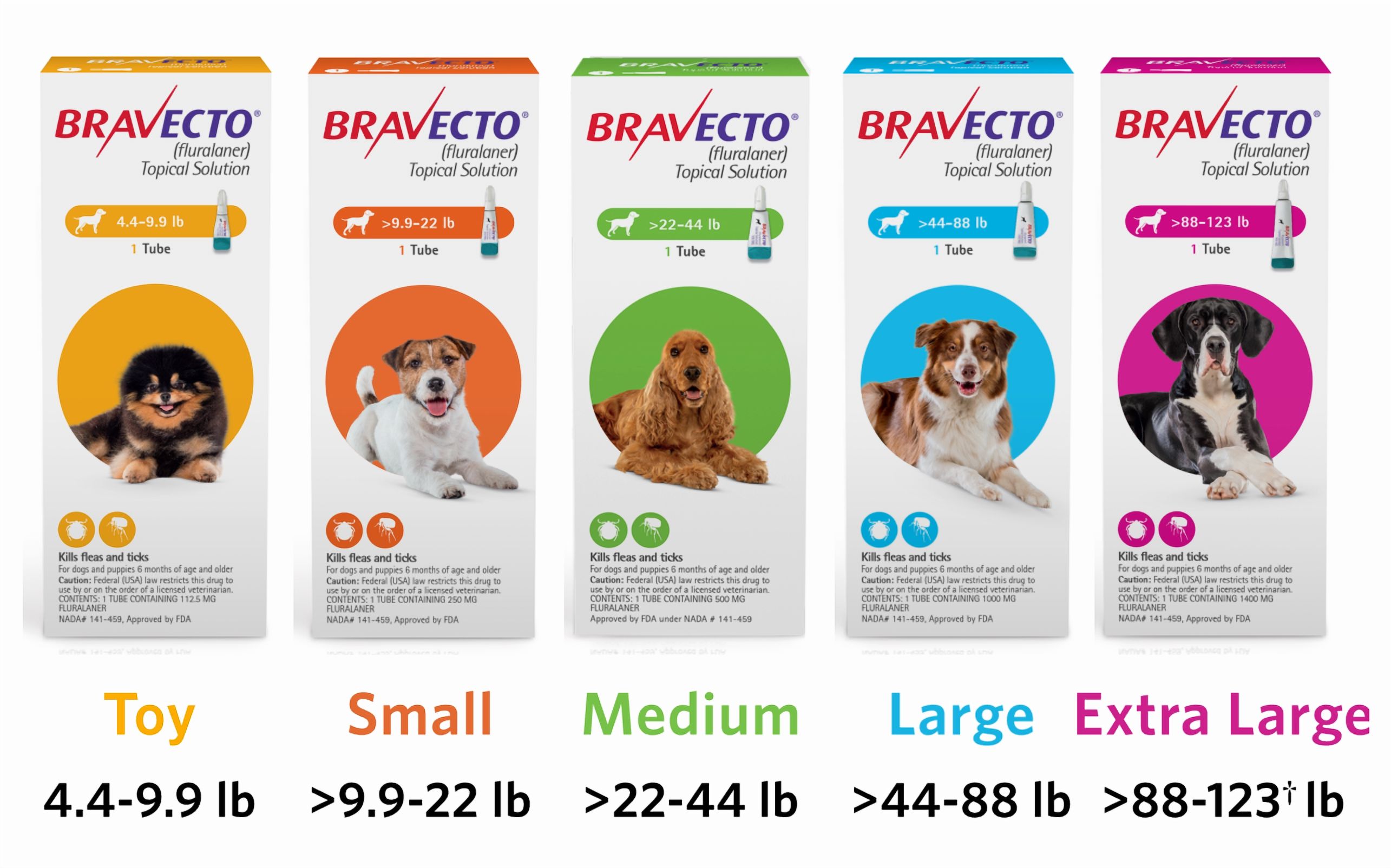 Bravecto Topical Solution for Dogs, 9.9-22 lbs, (Orange Box), Protection Against Parasites, Flea and Tick Prevention and Protection