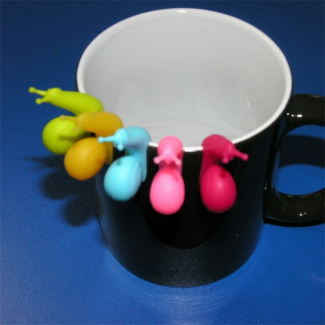 5pcs Creative Cute Snail Silicone Teas Bags Hanging Cups Clip Tea Tools Populars Hard Metal Drill Bit Set