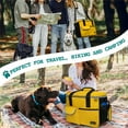 thumbnail image 6 of PetAmi Medium Dog Travel Bag with Food Containers and Bowls, Yellow, 22 L Limit, 6 of 7