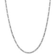 thumbnail image 1 of 14K White Gold chain Figaro 18 in 3.5 mm 3.5mm Semi-Solid, 1 of 5