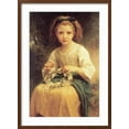thumbnail image 2 of Art.com A Young Girl Braids a Garland Crown of Flowers Art Print by William Adolphe Bouguereau, Brown Frame Wall Art, 21" x 29", 2 of 5