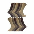 thumbnail image 1 of 12 Pair Multipack Mens 100% Cotton Socks | Sock Snob | Ribbed Dress Socks, 1 of 2