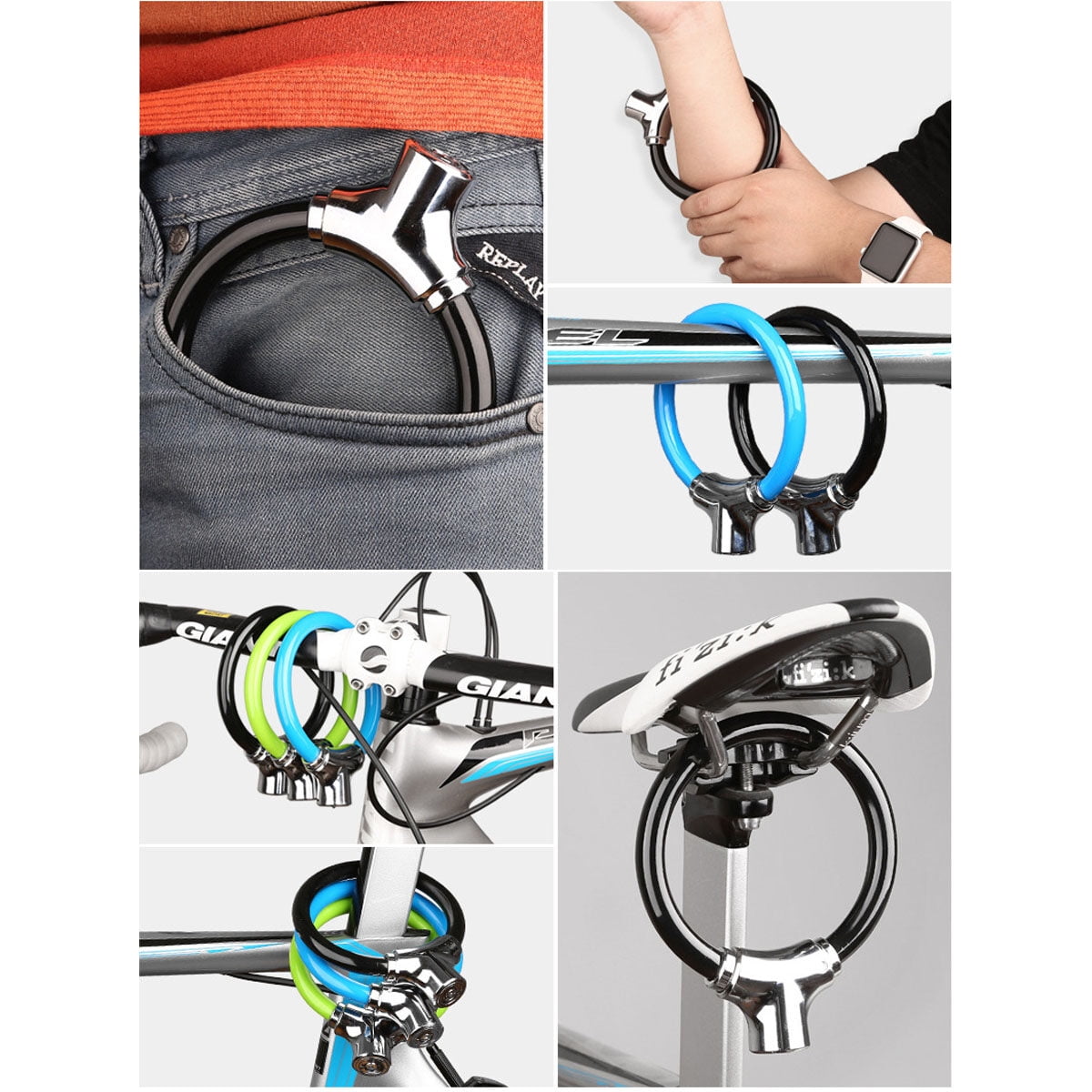 KAWELL Bike Lock 12mm Anti Theft Kids Bicycle Lock, Lightweight Unbreakable Bike Wheel Locks Disc Lock Heavy Duty with 2 Keys for Road/Mountain/Commute Bike Gift for Child Kids