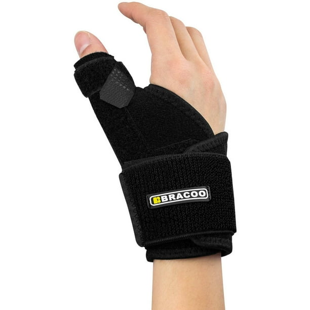 Bracoo Thumb & Wrist Brace, Reversible Neoprene Splint with Dual Spring