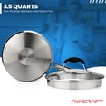 thumbnail image 2 of AVACRAFT Stainless Steel Saucepan with Glass Lid, Strainer Lid, Two Side Spouts for Easy Pour with Ergonomic Handle, Multipurpose Sauce Pan, Sauce Pot (5-Ply Capsule Bottom, 3.5 Quart), 2 of 6