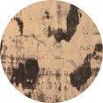 thumbnail image 1 of Ahgly Company Indoor Round Abstract Brown Modern Area Rugs, 3' Round, 1 of 4