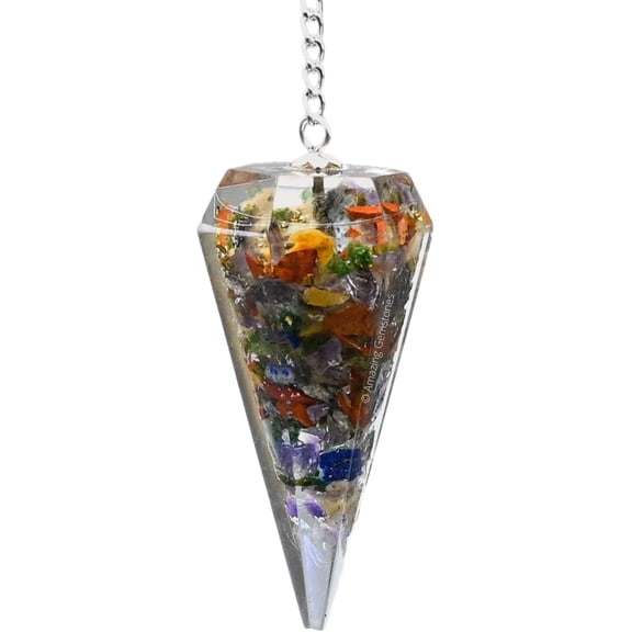 Multi Chakra Orgone Crystal Pendulums for Divination and Dowsing