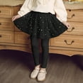 thumbnail image 2 of Povozer Girls Winter Pants Leggings with Tutu Skirts Stretch Warm Jegging(Black,3-4Y), 2 of 5