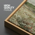 thumbnail image 5 of Large Framed Canvas Print Vintage Countryside Landscape with Blooming FlowersWall Art Decorative Ready to Hang Painting for Living room Bedroom 60x20 inches Natural Frame, 5 of 7