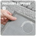 thumbnail image 6 of PABUBE Bathroom Rugs 24"x36", Absorbent Bath Mats Rugs for Bathroom Floor Non Slip Non Skid, Soft Shag Microfiber Machine Washable Shower Bath Mat for Bathroom Decor, Gray, 6 of 8