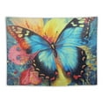 thumbnail image 5 of Patifu Butterfly Flower Tapestry Wall Hanging Unique Style Graphic Art for Home Decor Living Room Bedroom Apartment Farmhouse Dorm Wall Beautification Holiday Decoration 50x40inch, 5 of 6