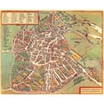 thumbnail image 2 of Hogenberg, Braun 14x12 Black Modern Framed Museum Art Print Titled - Vincenza Italy, 2 of 4