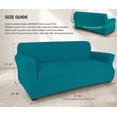 thumbnail image 4 of Housse de Canapé Extensible Élastique 3 Places, 1 Pce (Bleu Paon, Grand), 4 of 6