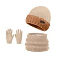 thumbnail image 3 of Children's Winter Warm Wool Lined Hat Scarf Glove Set Scarf Gloves Hat Scarf Gloves Hat Set Light Scarf Hat Set Men Scarf Gloves Hat Set for Men Scarf Gloves Set Hat Gloves Scarf Set Boys Hat Gloves, 3 of 4