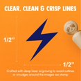 thumbnail image 4 of Lightning Bolt Thunderbolt Rubber Stamp for Stamping Crafting Planners - 1/2 Inch Mini, 4 of 4