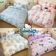 thumbnail image 4 of SLO Sanrio 3-Pieces Cinnamoroll A3 Kuromi Hello Kitty My Melody Duvet Bedding Sets, 150x200cm, 4 of 9