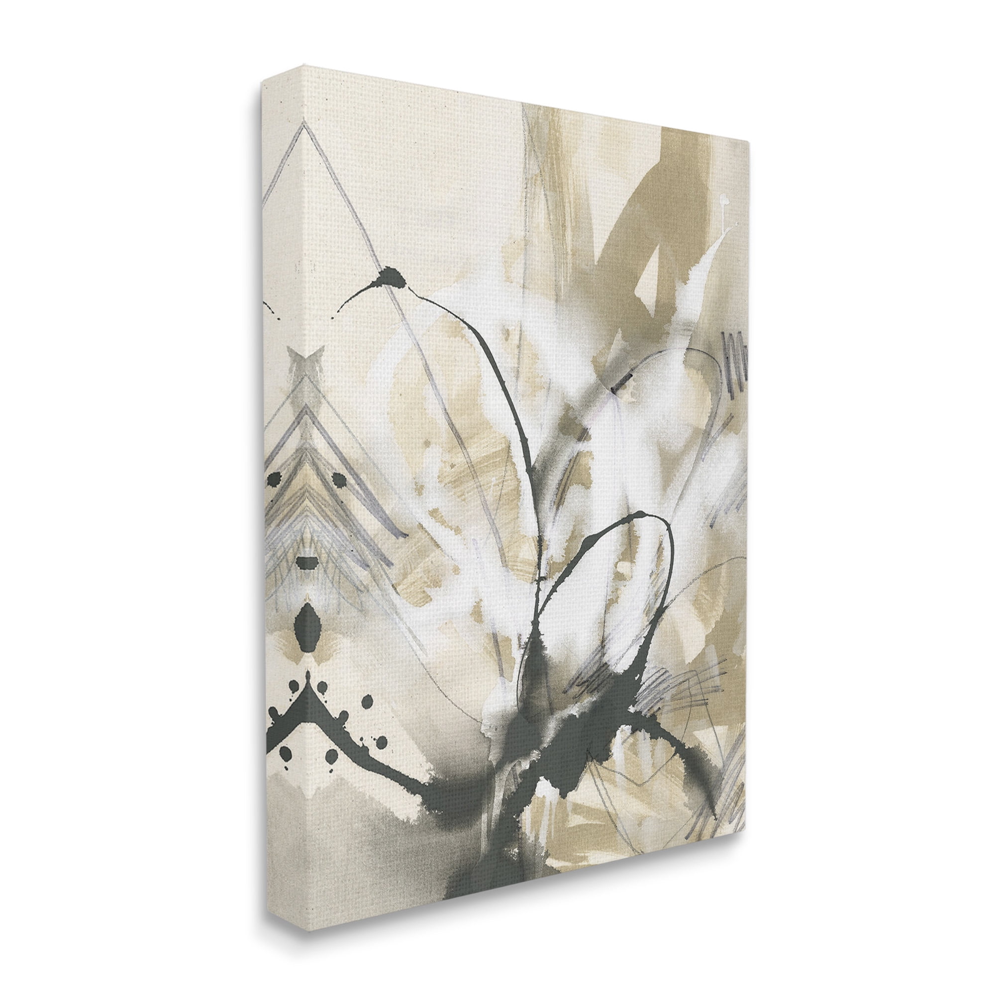 Stupell Industries Circular Complex Abstract Abstract Painting Gallery Wrapped Canvas Art Print Wall Art, 30 x 40